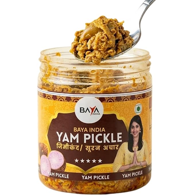 Grated Yam Pickle with Garlic & Green Chilli | Suran Ka Achar | Traditional Homemade Pickle | Baya India