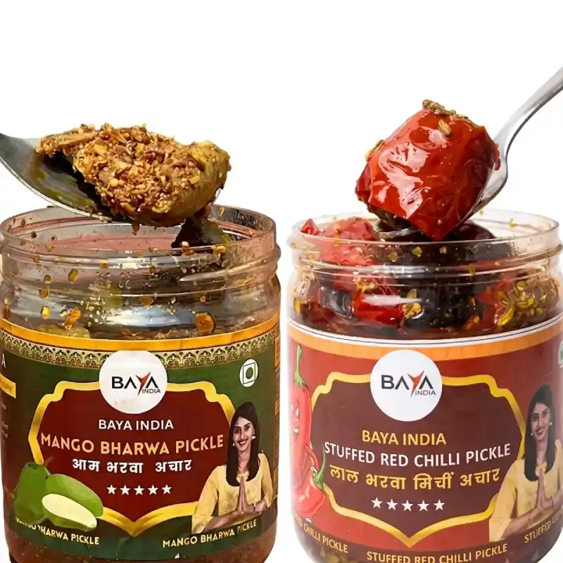 Lal Mirchi Bharwa & Aam Bharwa Combo Pickle 250g each