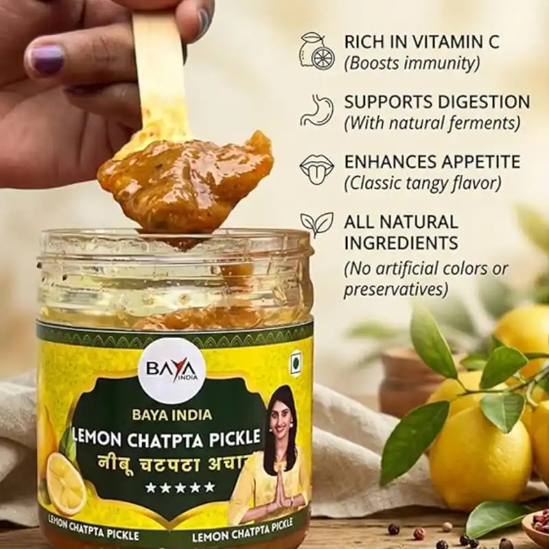 Chatpata Lemon Pickle | Nimbu Ka Achar | Traditional Homemade Indian Pickle | Baya India