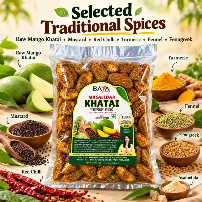 Masala Khatai | Dal Ki Khatai | Amchur / Kairi / Chatpata Masala Mix khatta / Desi Khatai | Baya India