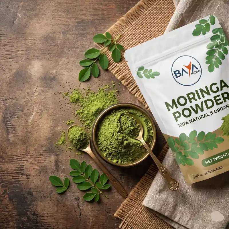 BAYA INDIA Natural Sahjan Churan / Moringa Oleifera Leaf Powder – 400g Daily Ayurvedic Superfood - Image 2